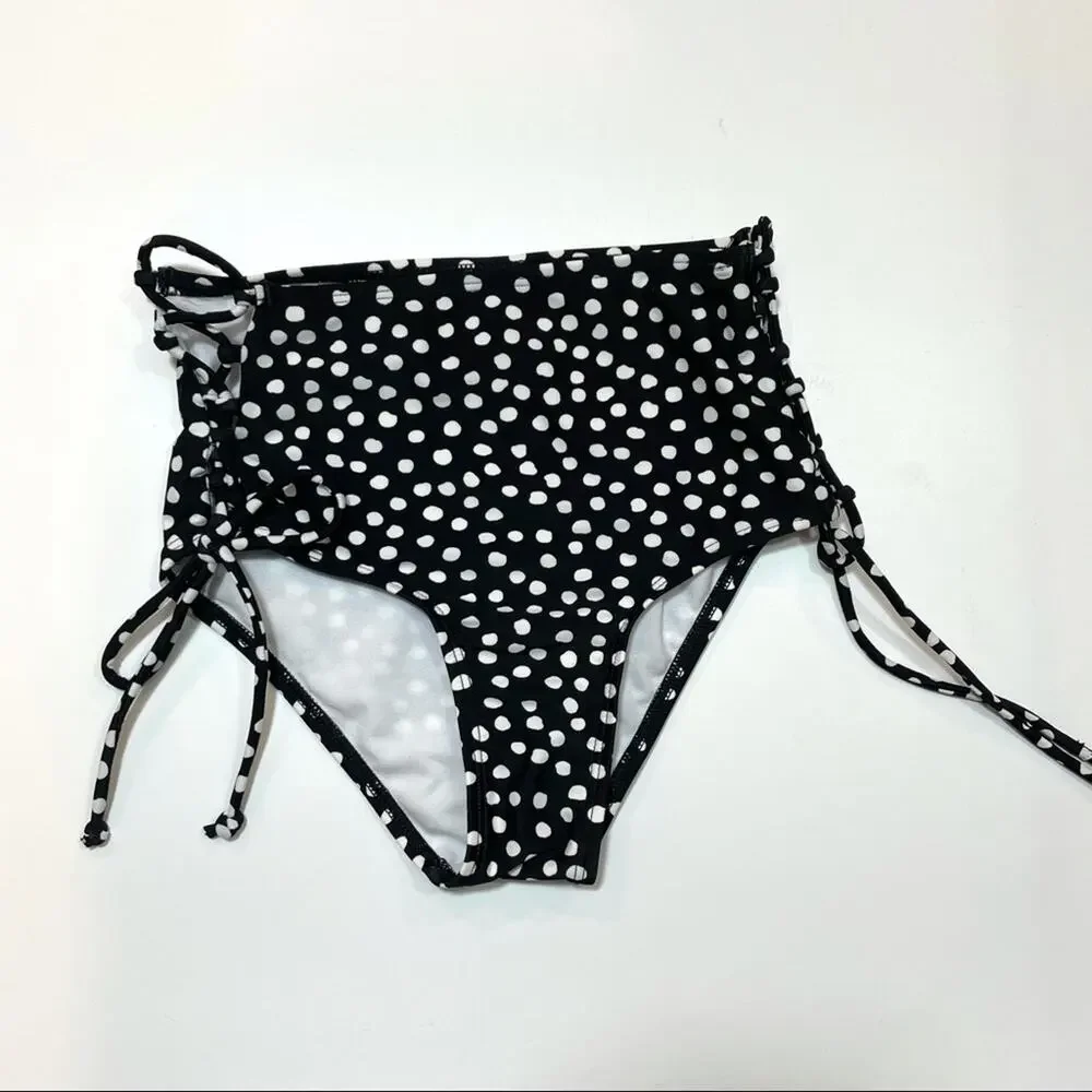 California Waves Lace-up High-Waist Swim Bottom